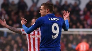Jamie Vardy in action for Leicester