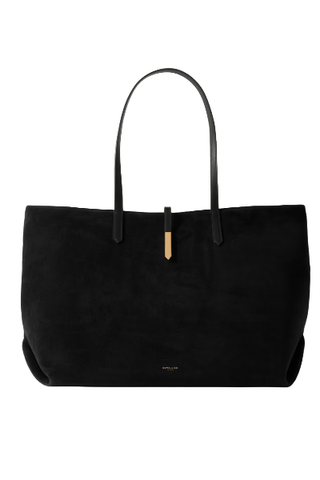 Demellier Tokyo Large Leather-Trimmed Suede Tote Bag