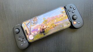 An image of Sniper Elite 4 running on an iPhone 16 Pro Max
