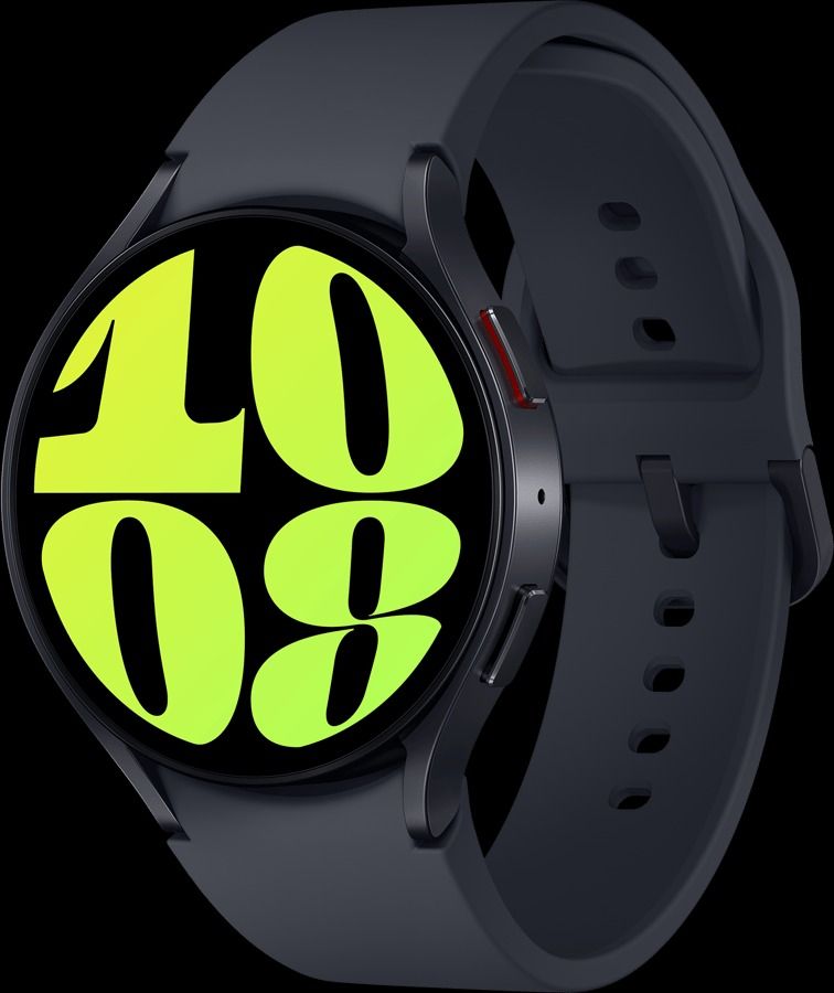 Galaxy Watch 6 in black showing its watch face