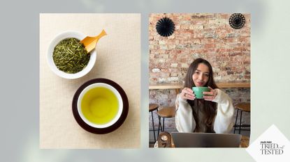 Green tea benefits: Dionne Brighton drinking green tea every day