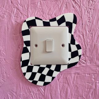 Checkerboard light switch cover