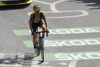 Mitchelton-Scott's Adam Yates struggles to the finish of stage 14 of the 2019 Tour de France on the Col du Tourmalet
