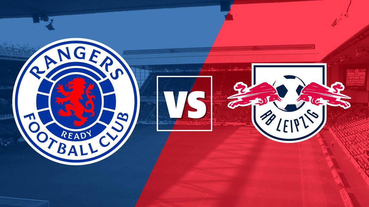 Rangers vs RB Leipzig club badges