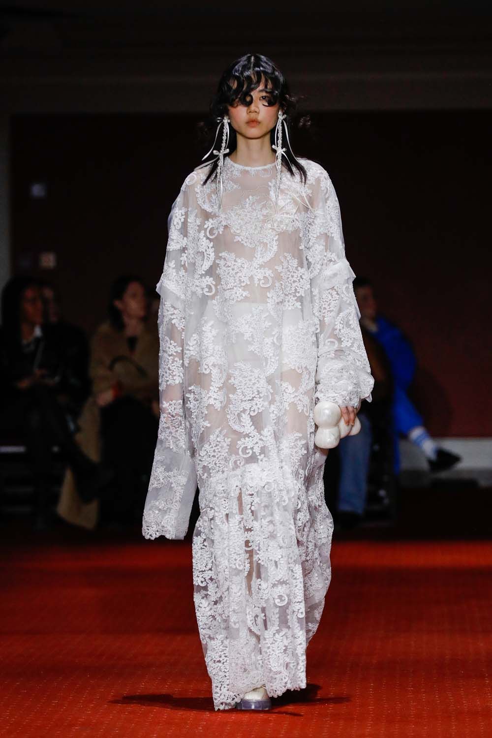 on the runway at London Fashion Week AW23