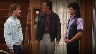 Dave Coulier, Bob Saget, and John Stamos on Full House.