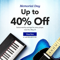Musician’s Friend Memorial Day: Up to 40% off