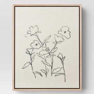 Sketch Flowers Unframed Wall Canvas