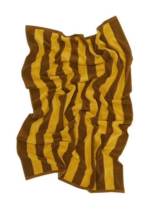 Simple Striped Terry Beach Towel 
