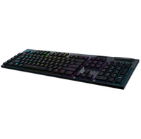 Logitech G915 wireless | Clicky low-profile mechanical switches | Per-key RGB lighting | 30hr battery | $249.99
