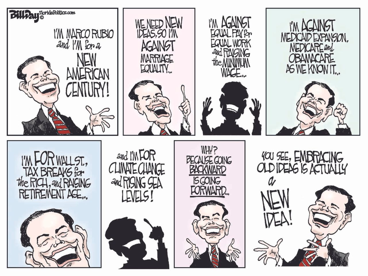 
Political cartoon U.S. Marco Rubio 2016