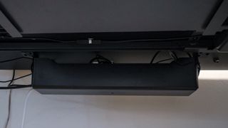 The optional cable management tray for the Vari L-Shape Electric Standing Desk