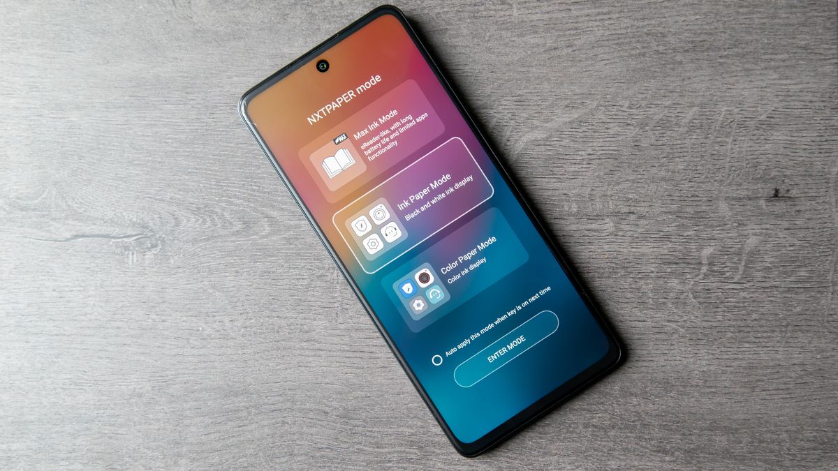 TCL 60 XE NXTPAPER display modes