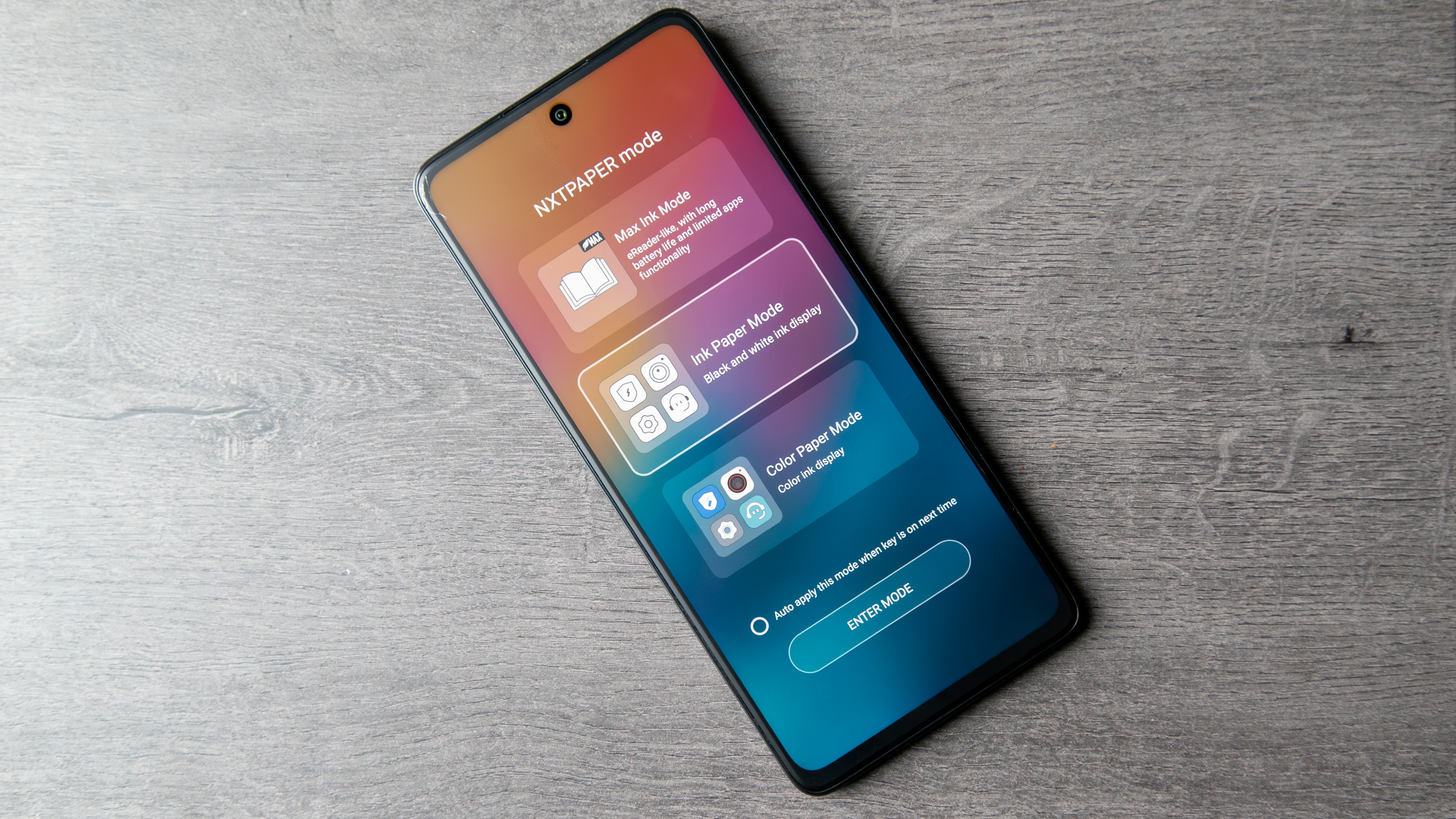 TCL 60 XE NXTPAPER display modes