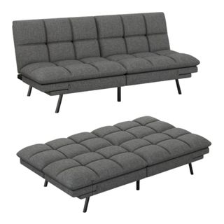 Alexender Tufted Convertible Sofa with Split Back and Adjustable Arms