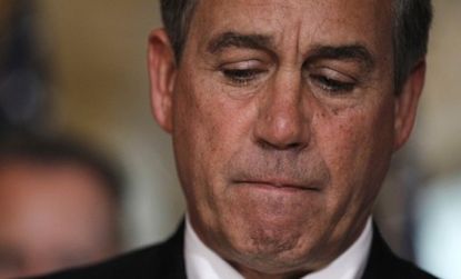 House Speaker John Boehner&amp;#039;s two-part deficit plan is losing Tea Party support, which could benefit Democrats.