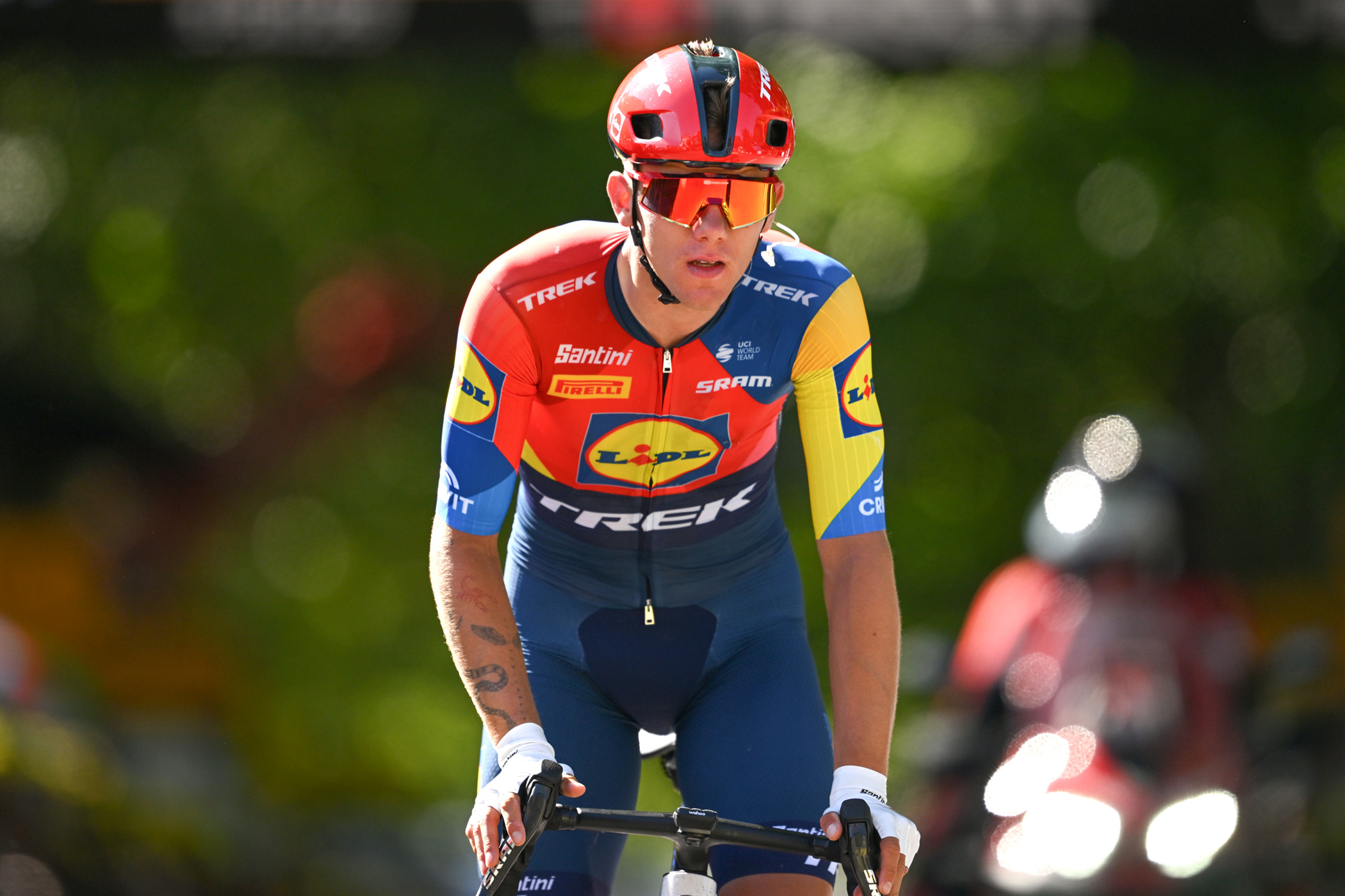 Thibau Nys finishing stage 4 of the 2025 Tour de France