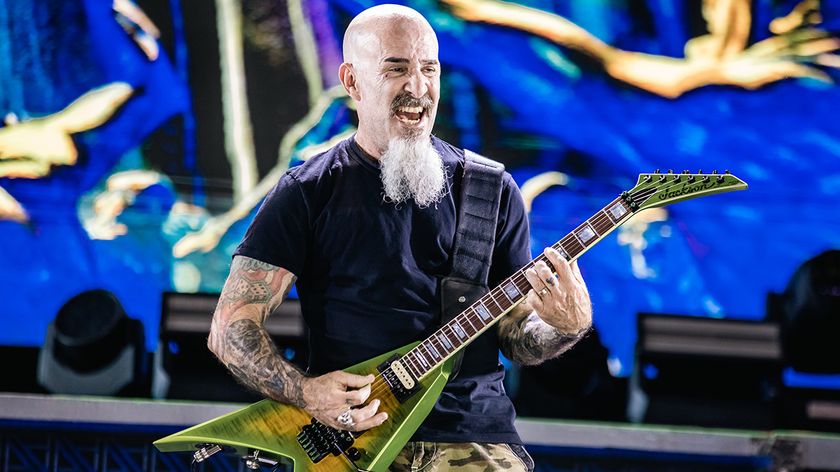 Scott Ian of Anthrax band, performs during a Mx Metal Festo 2024 at velodromo on April 13, 2024 in Monterrey, Mexico