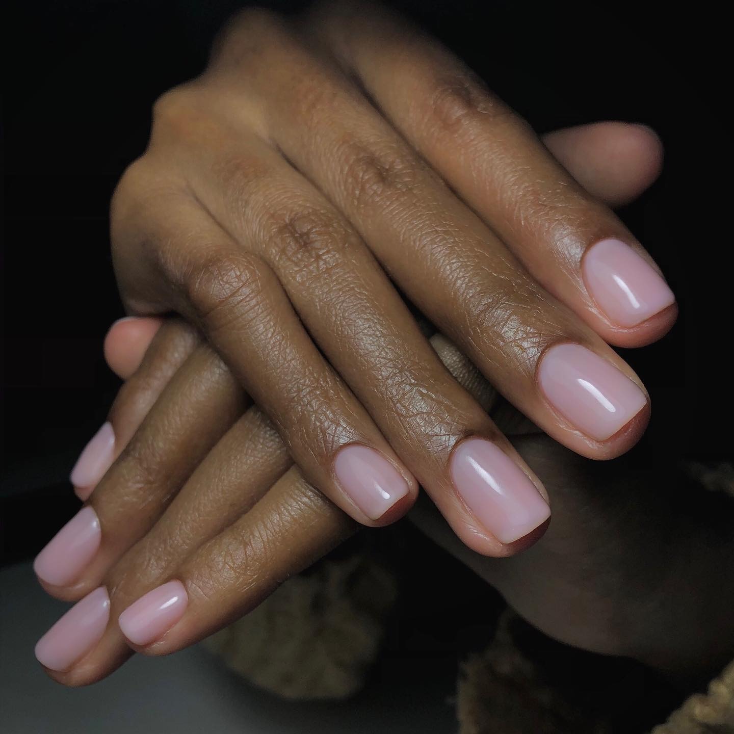 A manicure by @polishedbylolo with Bio Sculpture French Creme and French Rose