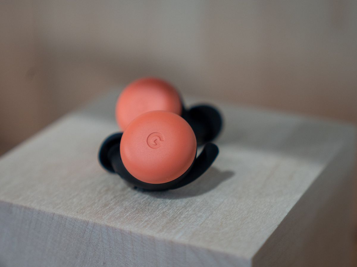 Orange Pixel Buds 