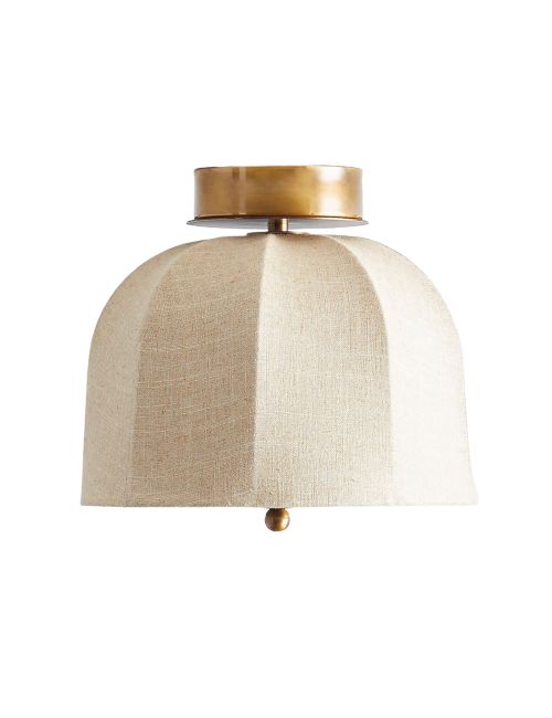 Allegra Large Linen Flush Mount Light by Jake Arnold 