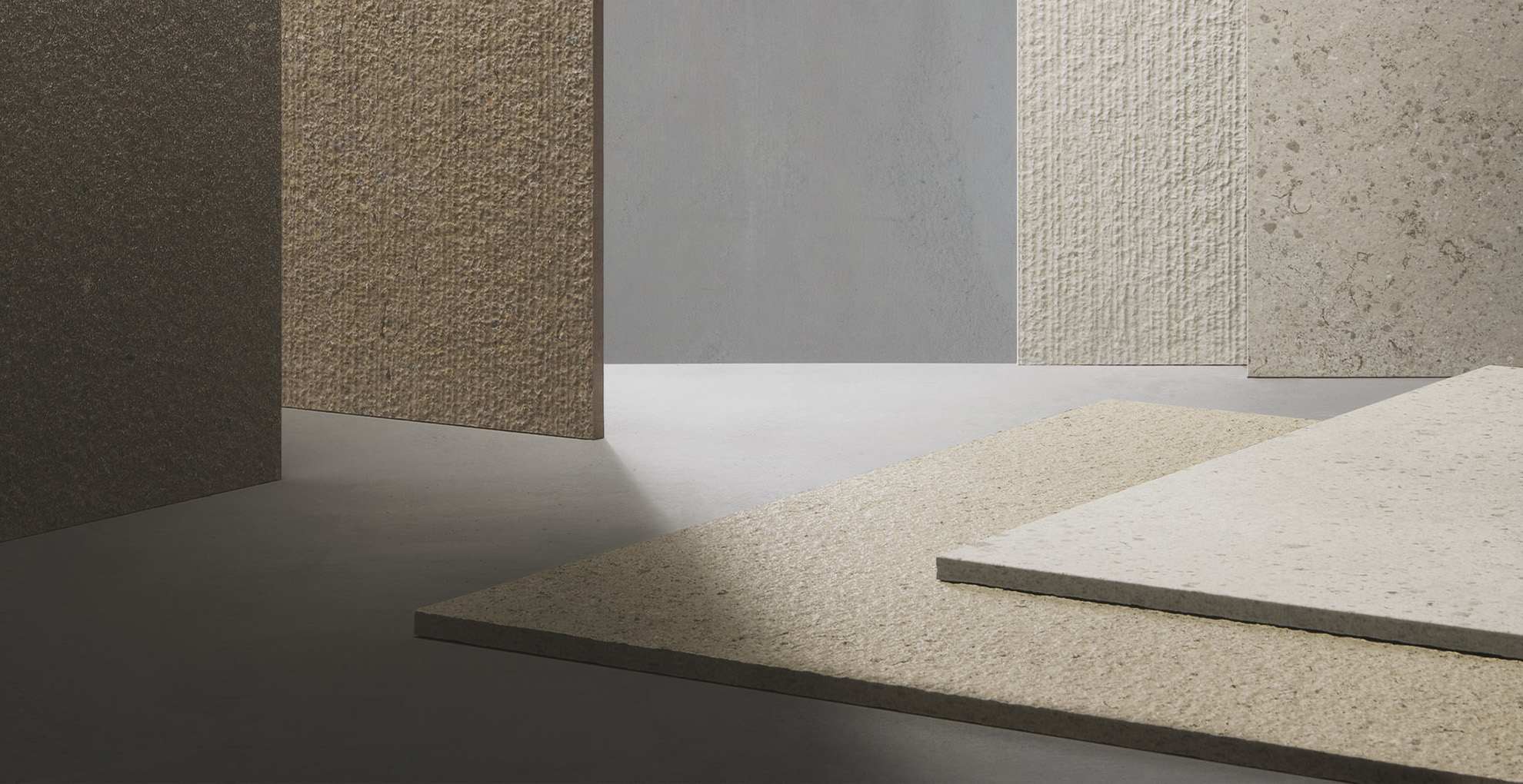 product shots of ariostea's elementae collection