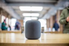 Apple HomePod on a table