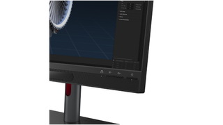 Close-up of bezel on Lenovo ThinkVision 273D monitor