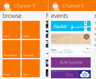 Channel 9 Windows Phone app