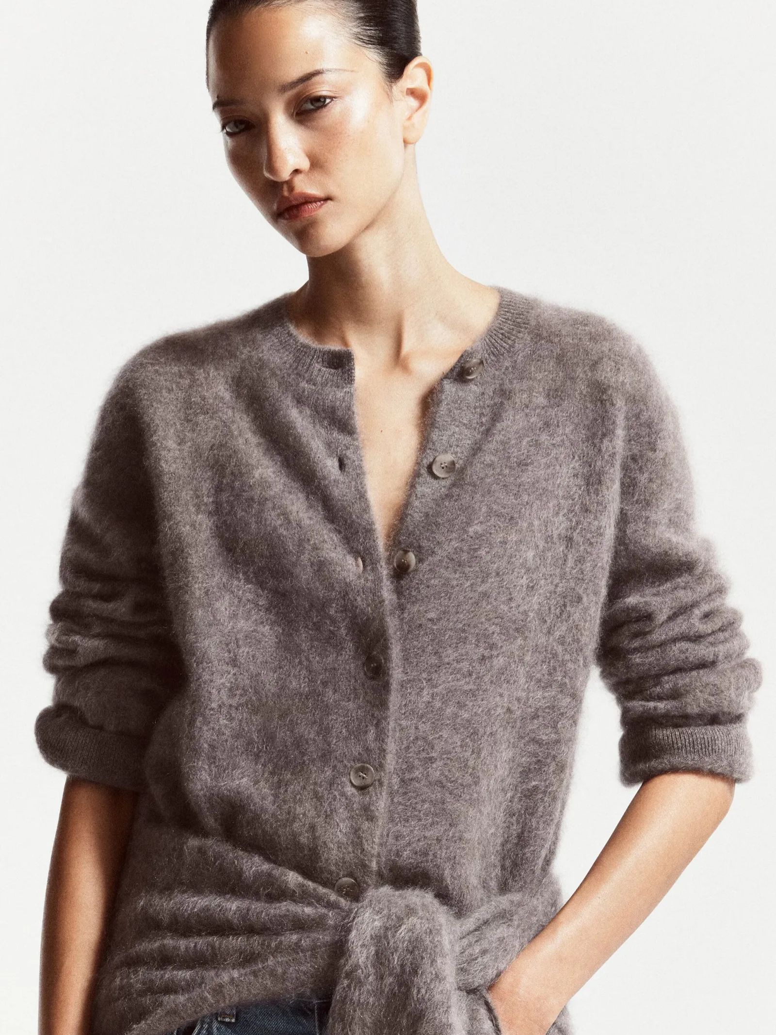 COS, Brushed Cashmere Cardigan