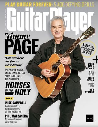 Jimmy Page adorns the cover of the March 2023 issue of Guitar Player