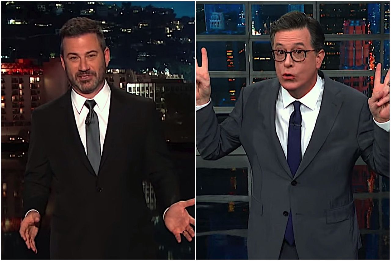 Stephen Colbert and Jimmy Kimmel mock Donald Trump Jr.