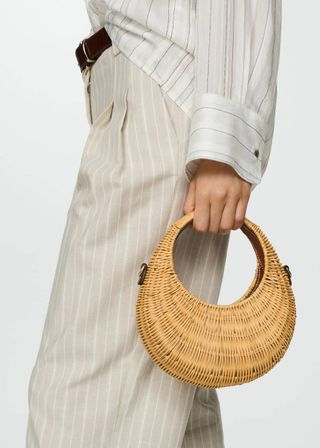 Rattan Bag With Double Handle - Women