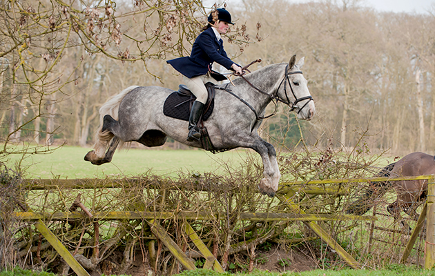 The Staff College and RMA Sandhurst Drag Hunt meet at Paley Street, Hampshire 20th March 2011.