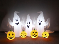 4' Ghosts &amp; Pumpkins Patch: $129 $84 @ Wayfair