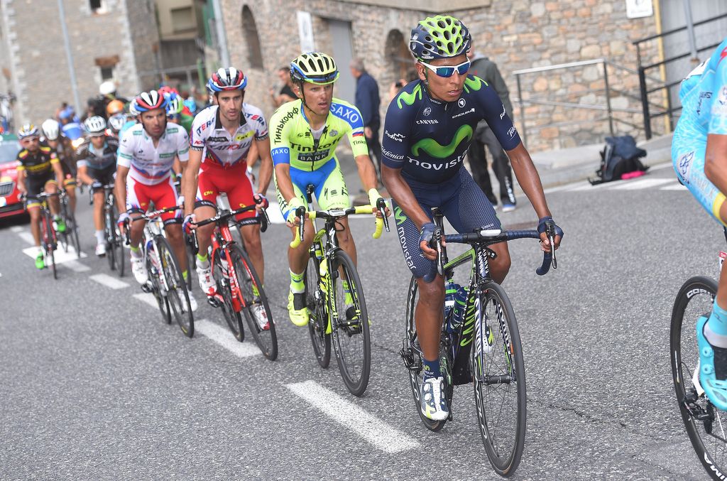 Nairo Quintana (Movistar) on the front