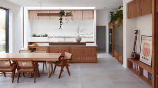 Natural wood design Japandi kitchen trend 2023