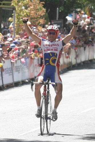 Matt White (Cofidis) broke away to win in Handorf
