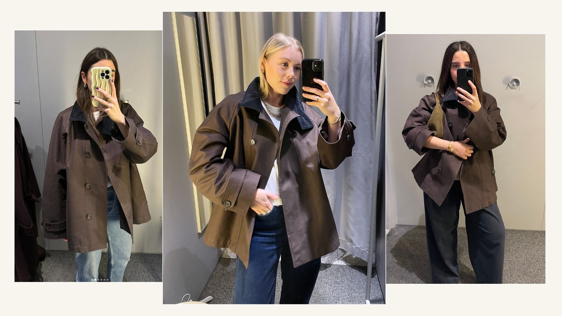 Influencer and Who What Wear editors wearing Arket jacket