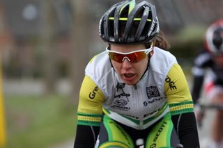 A group of six formed at the front, including Amanda Spratt (GreenEDGE-AIS)