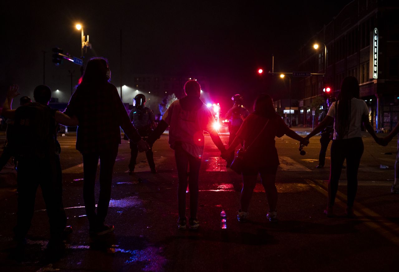 Protesters in Minneapolis