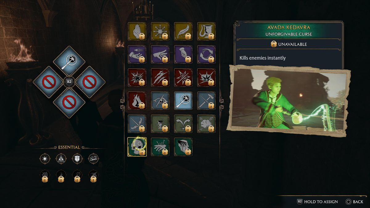 hogwarts legacy spells list