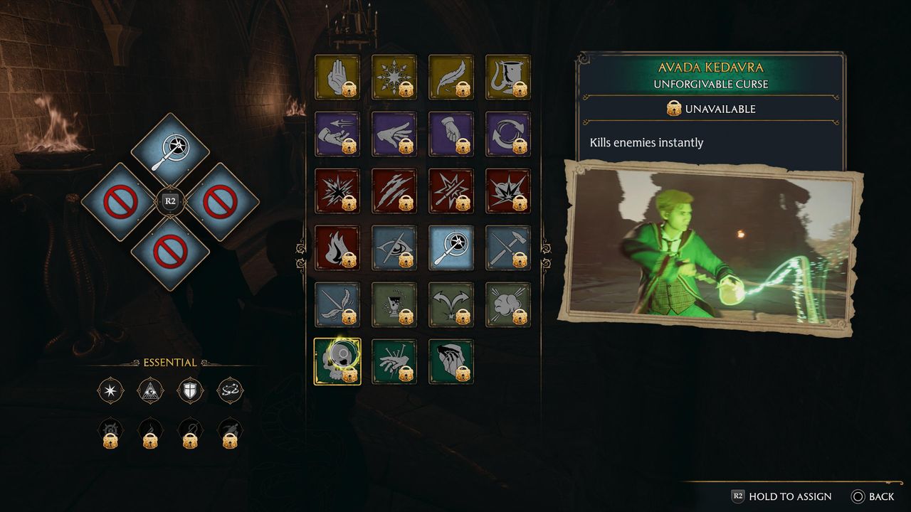 hogwarts legacy spells list