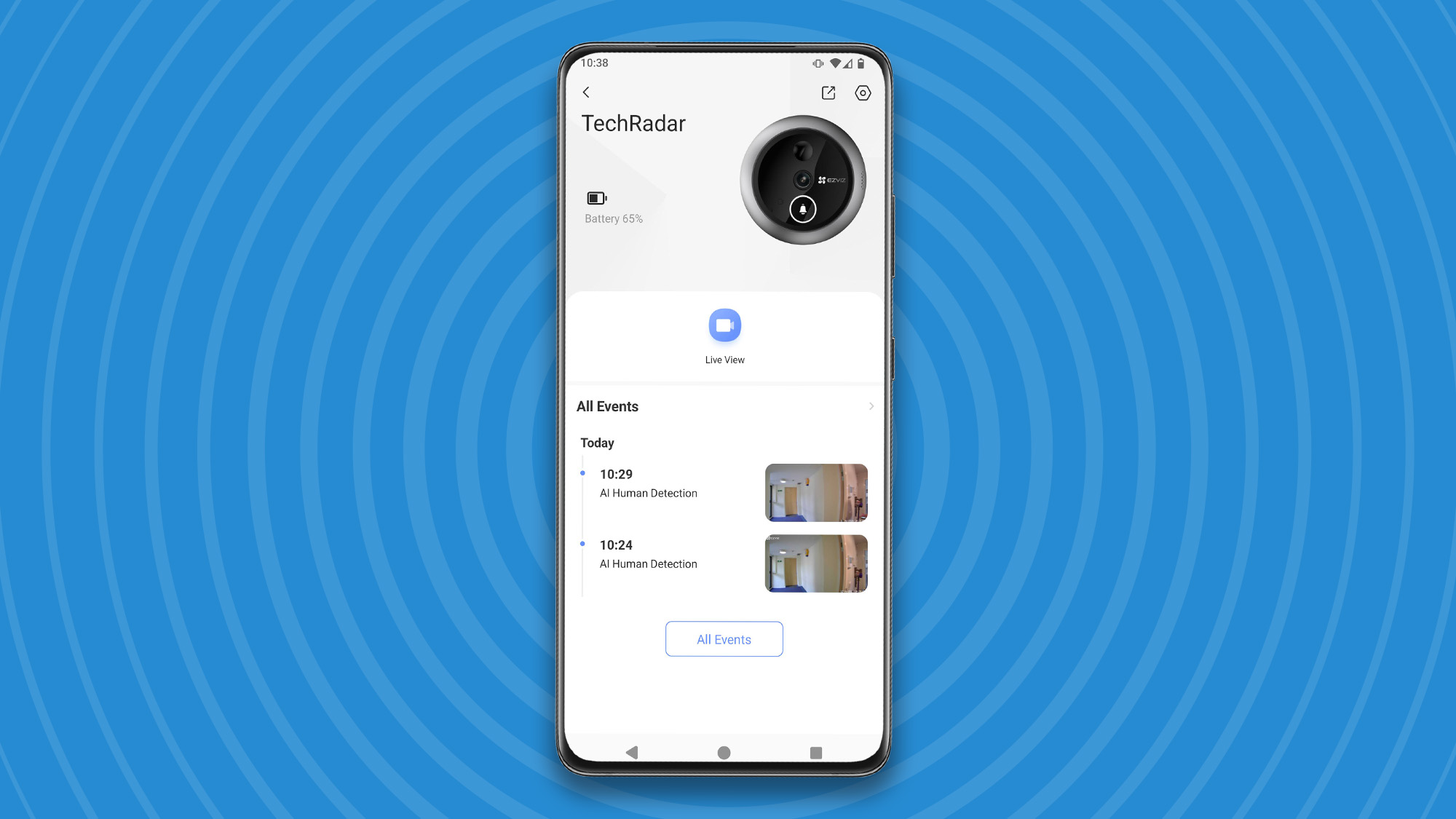 Detection notifications in Ezviz app
