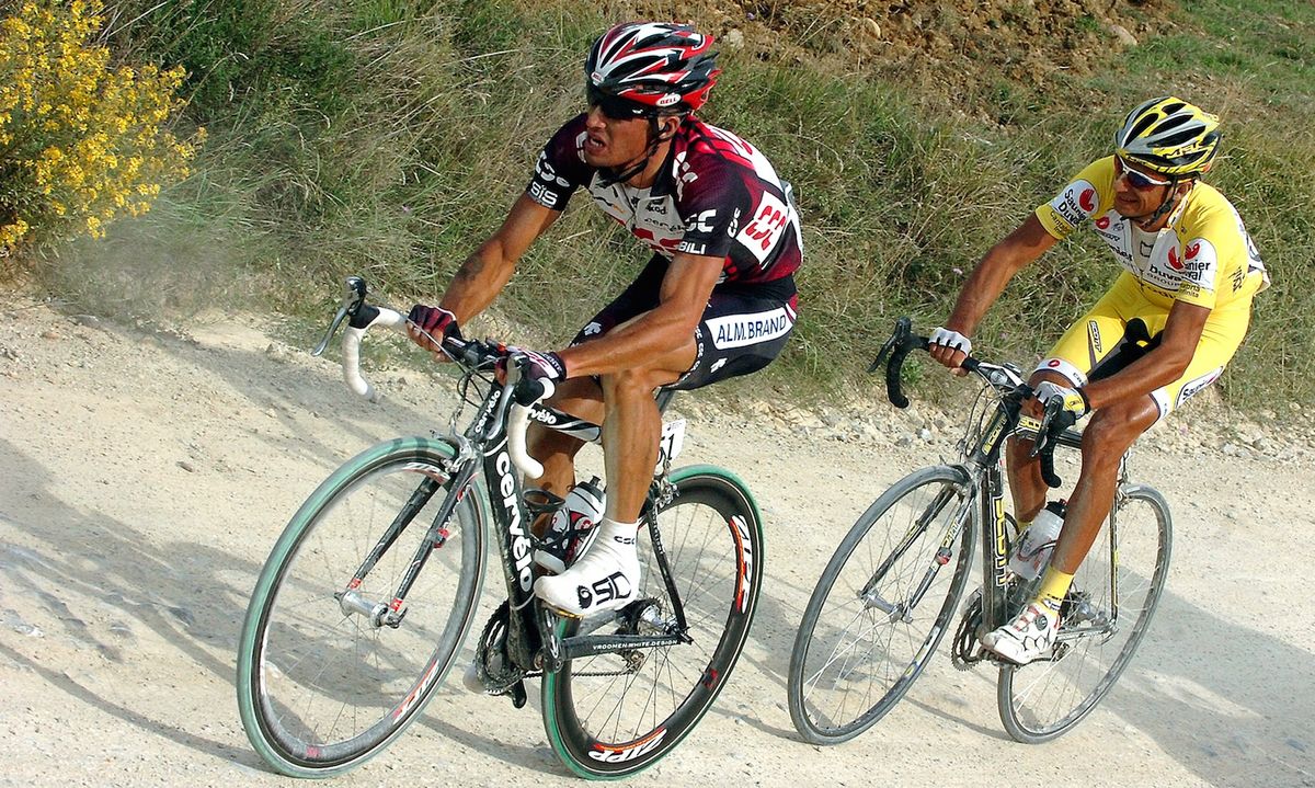 Alexandr Kolobnev (CSC in action during the 2007 Monte Paschi Eroica