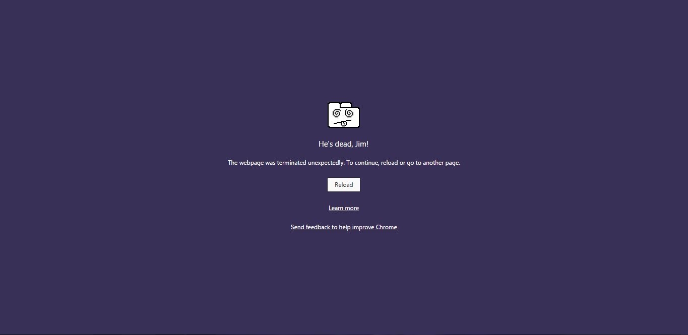 Connection terminated unexpectedly. Jim Dead. He is Dead Jim.