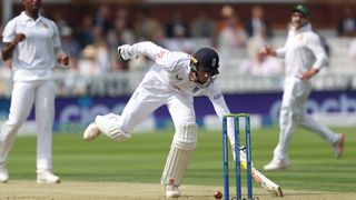 Zak Crawley of England makes it home as he avoids a run out ahead of the The Ashes 2023 between England and Australia.