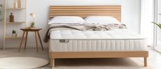  Simba Earth Source mattress on bed in light and airy bedroom