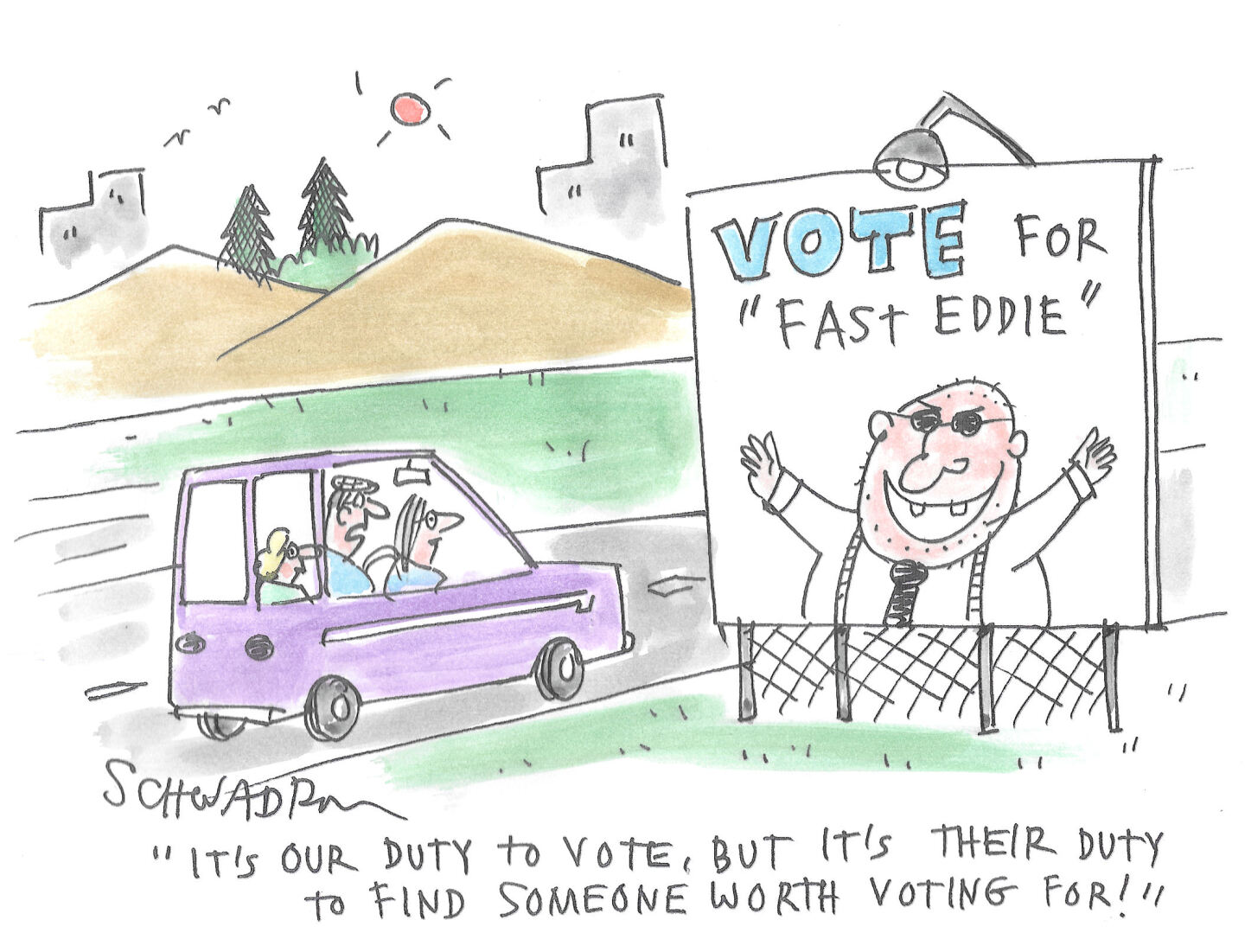 Political cartoon