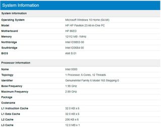Six-Core Comet Lake-S Processor